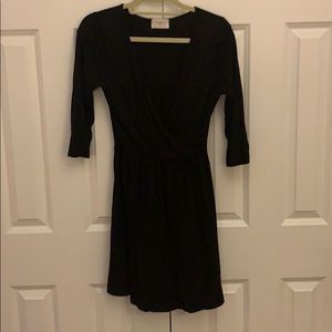 Wrap Style Black Dress